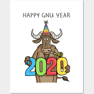 Happy Gnu Year Posters and Art